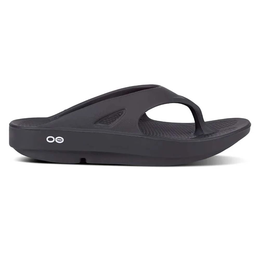 OOfos Unisex OOriginal Sandal - Black- Regular (D)
