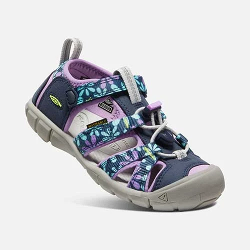 Keen Little Kids' Seacamp II CNX Sandal - Black Iris/African Violet - Image 2