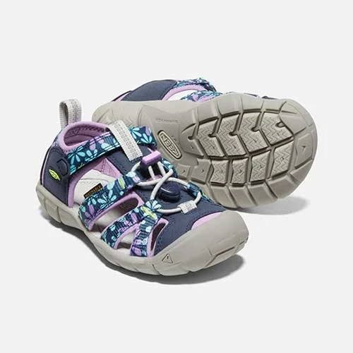 Keen Little Kids' Seacamp II CNX Sandal - Black Iris/African Violet - Image 3
