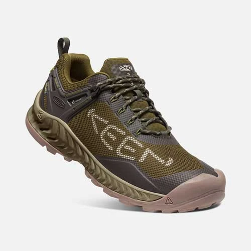 Keen Men's NXIS Evo WP Hiking Shoe - Dark Olive/Black Olive - Regular (D) - Image 3