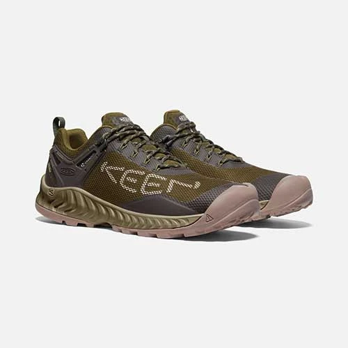 Keen Men's NXIS Evo WP Hiking Shoe - Dark Olive/Black Olive - Regular (D) - Image 2