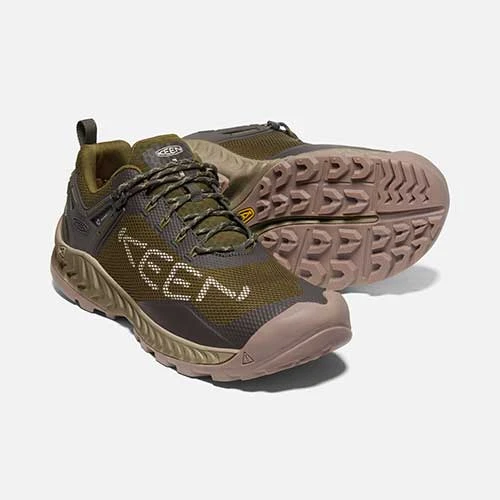 Keen Men's NXIS Evo WP Hiking Shoe - Dark Olive/Black Olive - Regular (D) - Image 5