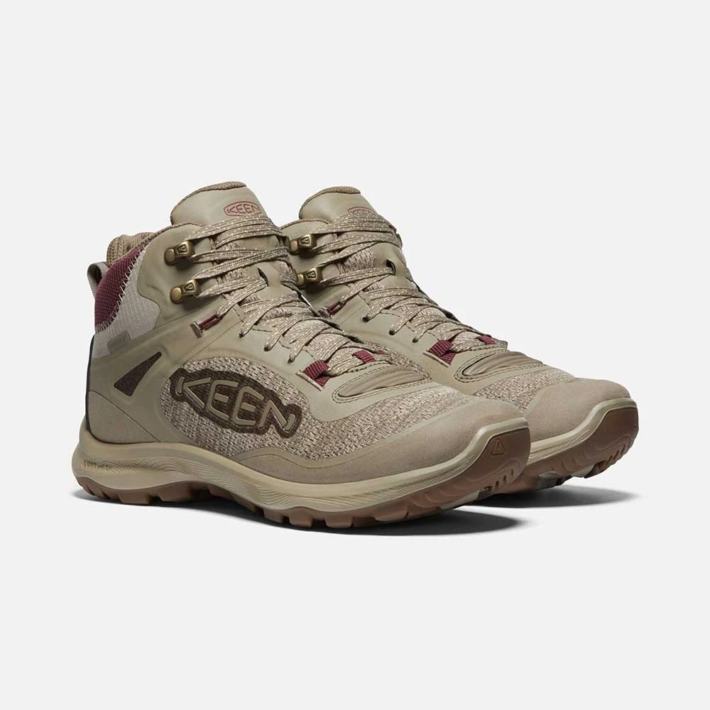 Keen Women's Terradora Flex Mid WP Hiking Boot - Plaza Taupe/Windsor Wine - Regular (B) - Image 2