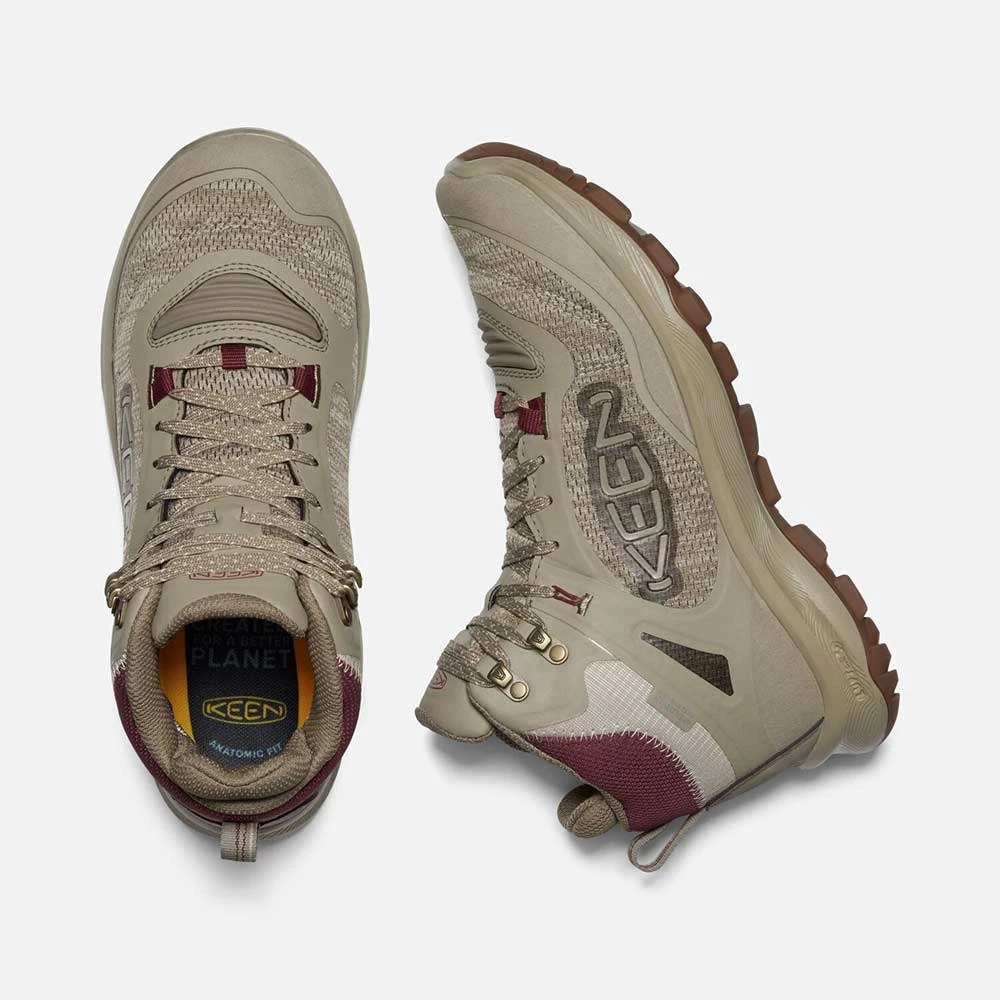 Keen Women's Terradora Flex Mid WP Hiking Boot - Plaza Taupe/Windsor Wine - Regular (B) - Image 5