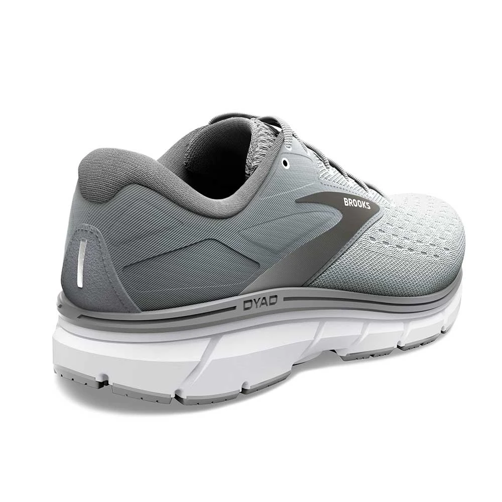 BROOKS Men's Dyad 11 Running Shoe - Grey/Black/White - Wide (2E) - Image 4