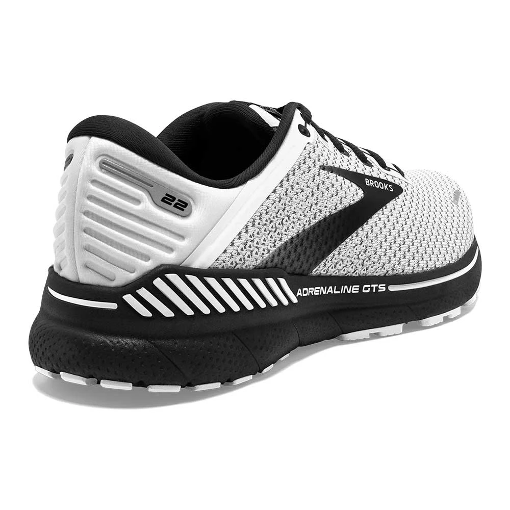 BROOKS Men's GTS 22 Running Shoe - White/Grey/Black - Wide (2E) - Image 4