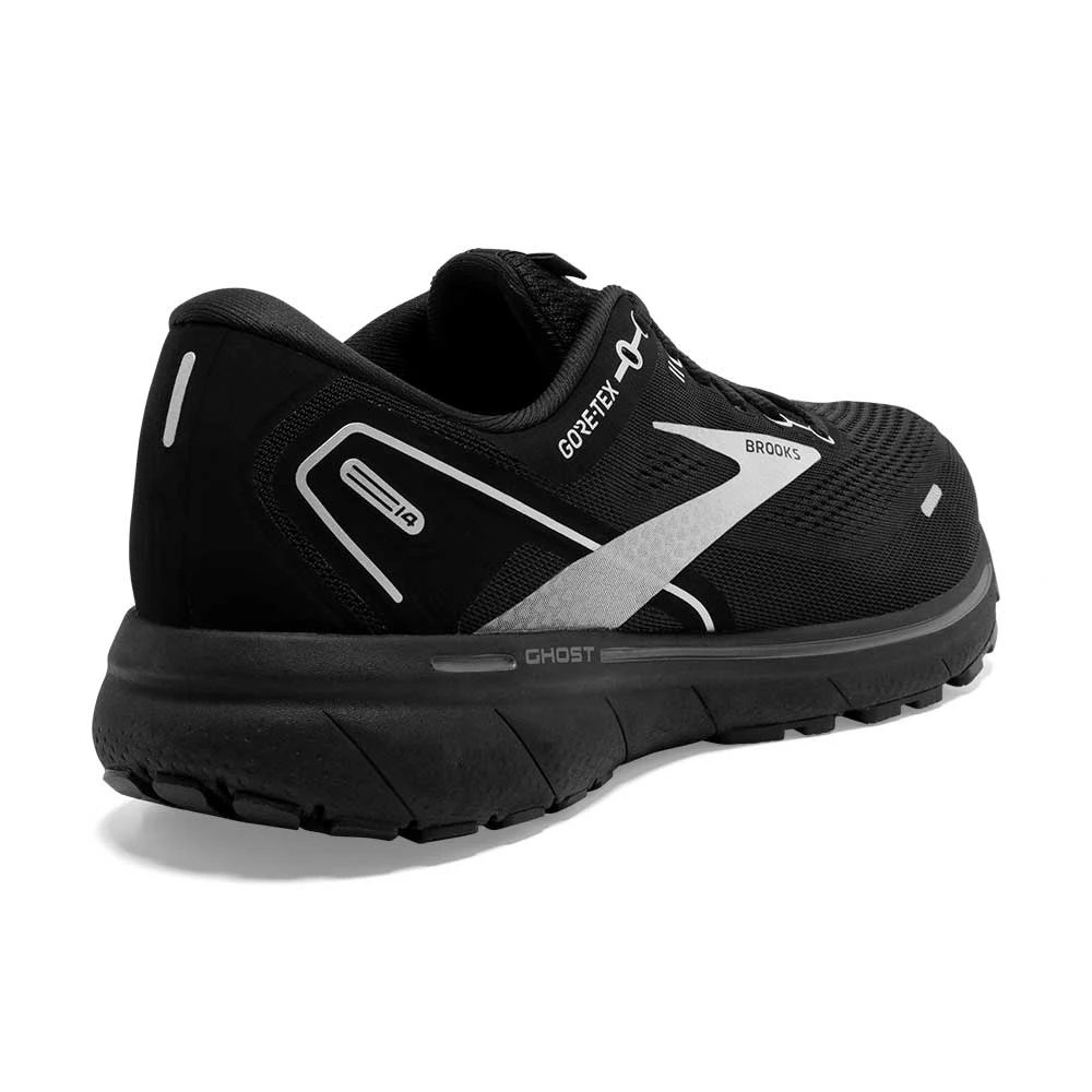 BROOKS Men's Ghost 14 GTX Running Shoe- Black/Black/Ebony- Regular (D) - Image 4