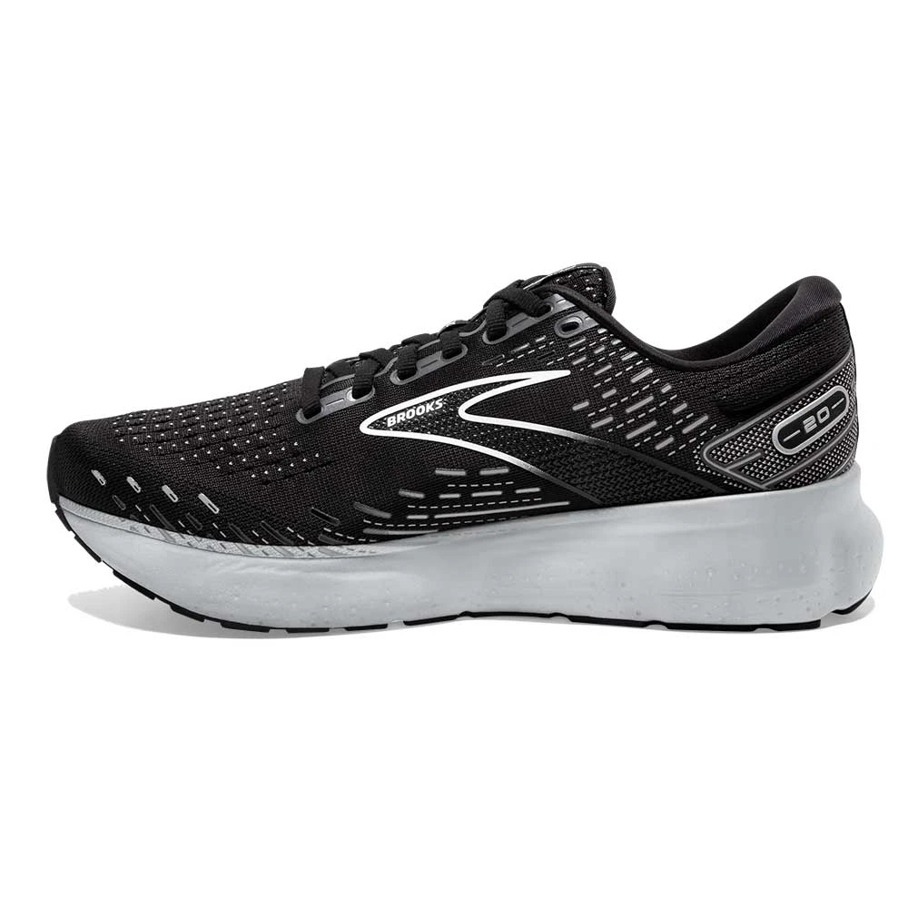 BROOKS Men's Glycerin 20 Running Shoe - Black/White/Alloy - Regular (D) - Image 4