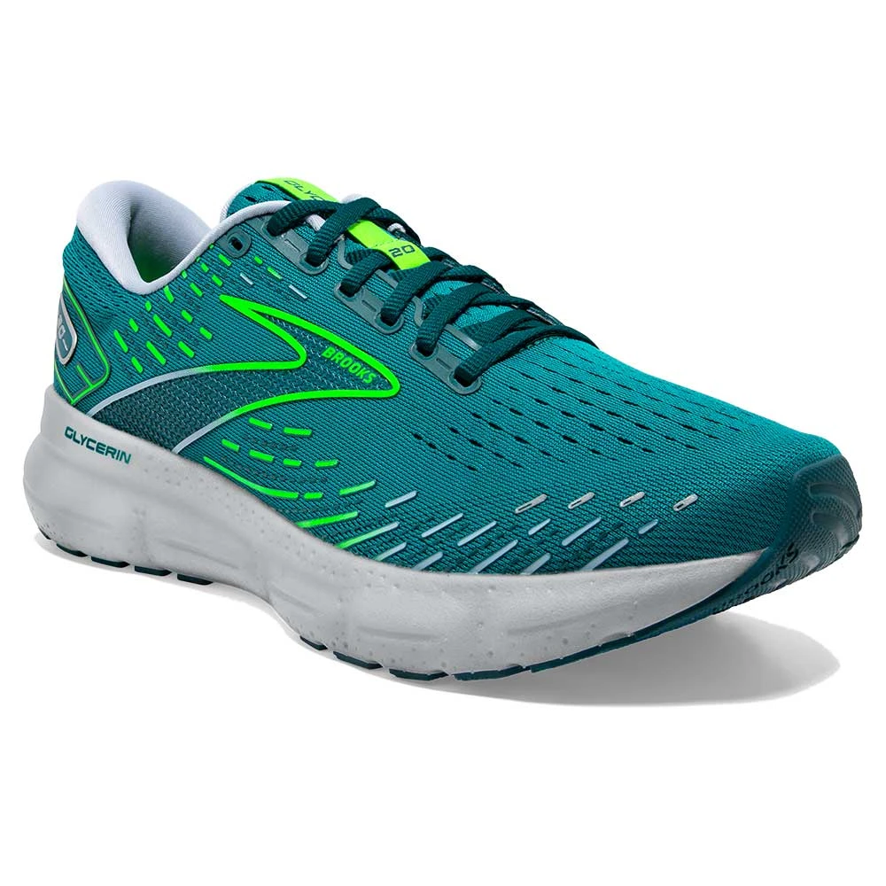 BROOKS Men's Glycerin 20 Running Shoe - Kayaking/Heron/Green Gecko - Regular (D) - Image 2