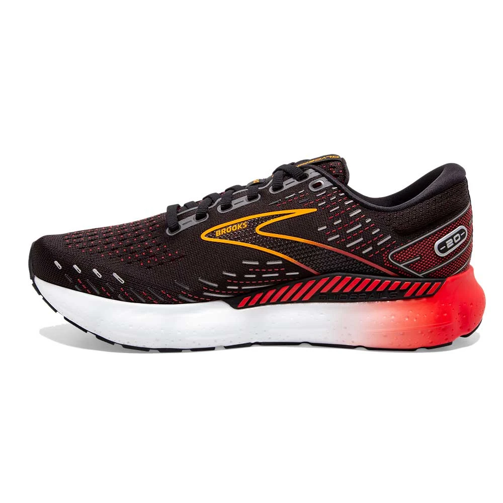 BROOKS Men's Glycerin GTS 20 Running Shoe- Black/Blackened Pearl/Fiery Re- Regular (D) - Image 3