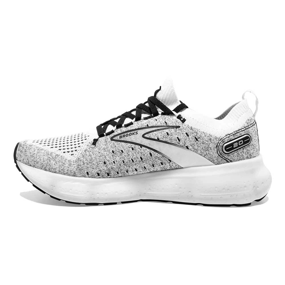 BROOKS Men's Glycerin StealthFit 20 Running Shoe - White/Grey/Black - Regular (D) - Image 3