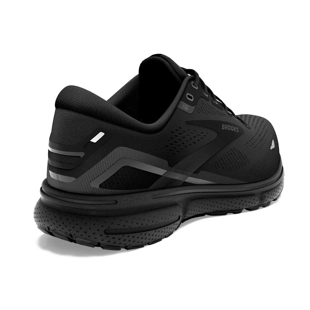 BROOKS Men's Ghost 15 Running Shoe - Black/Black/Ebony- Regular (D) - Image 5