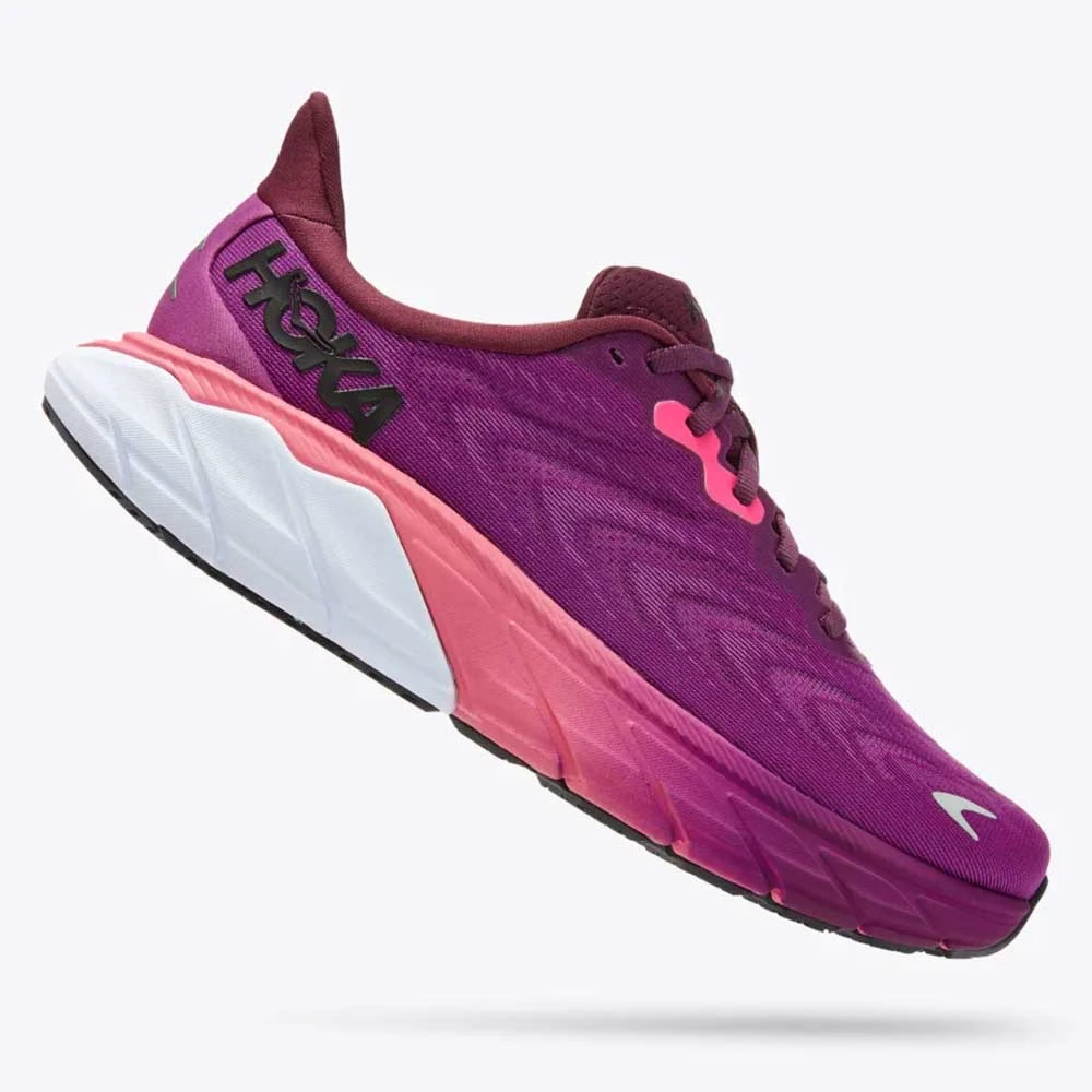 Hoka Women's Arahi 6 Running Shoe - Grape Wine/Beautyberry- Regular (B) - Image 2
