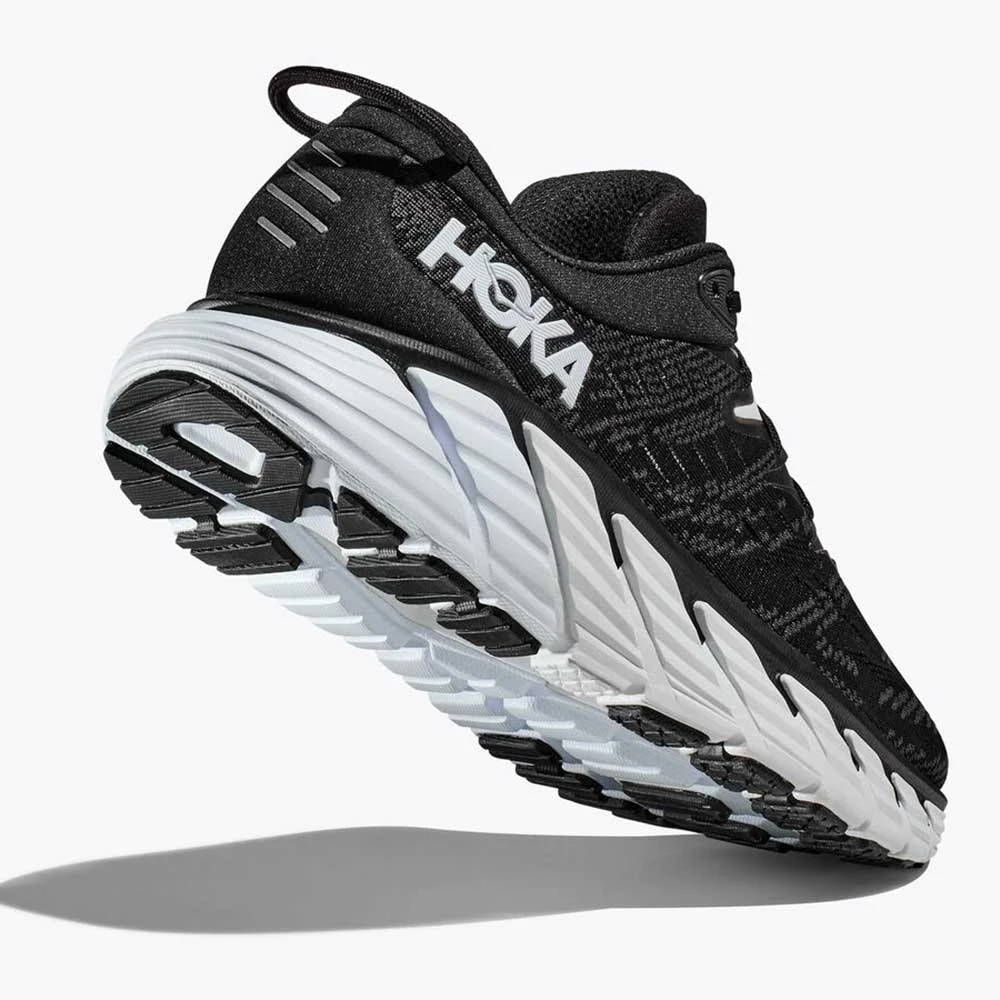 Hoka Women's Gaviota 4 Running Shoe - Black/White - Wide (D) - Image 4