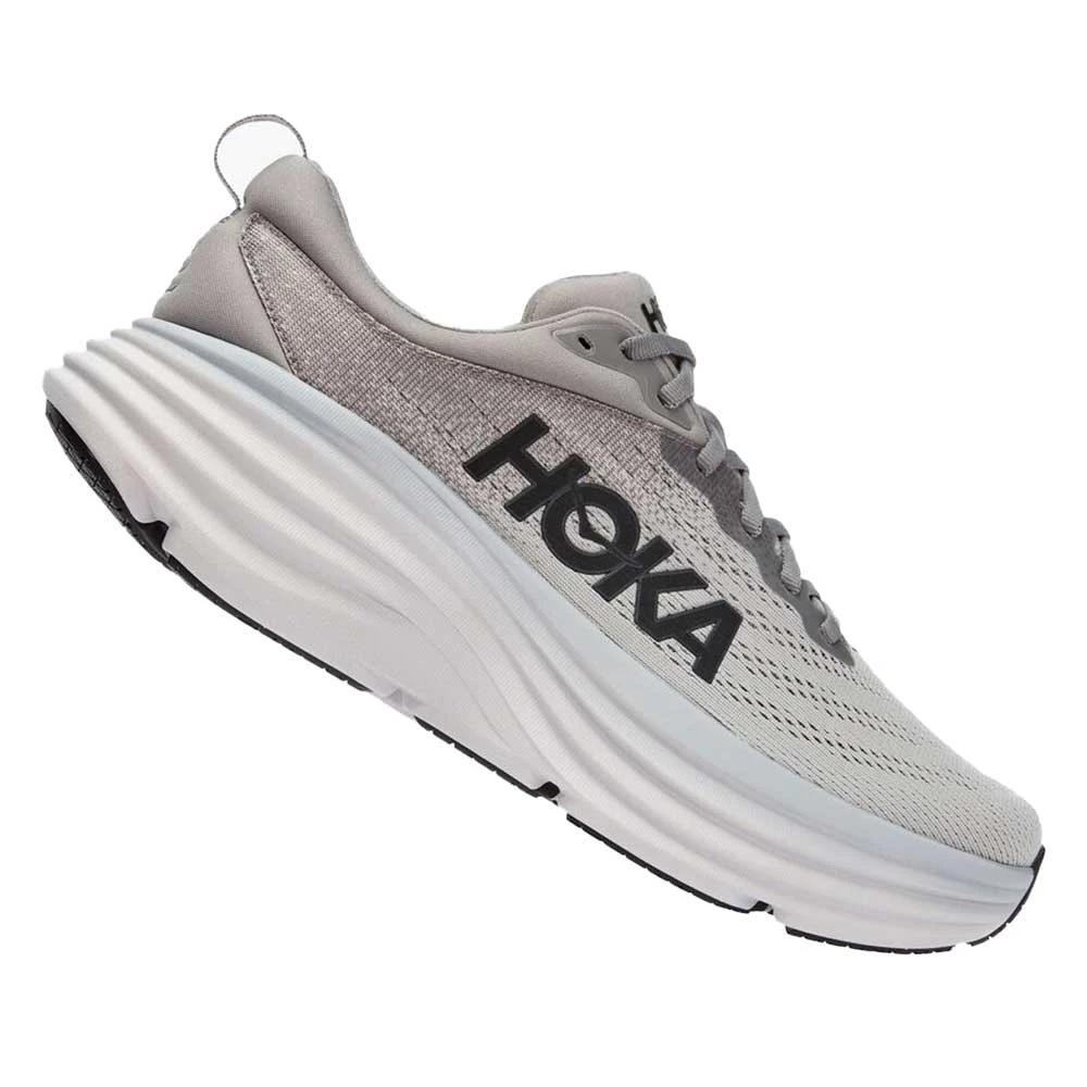 Hoka Men's Bondi 8 - Sharkskin/Harbor Mist - Extra Wide (4E) - Image 2