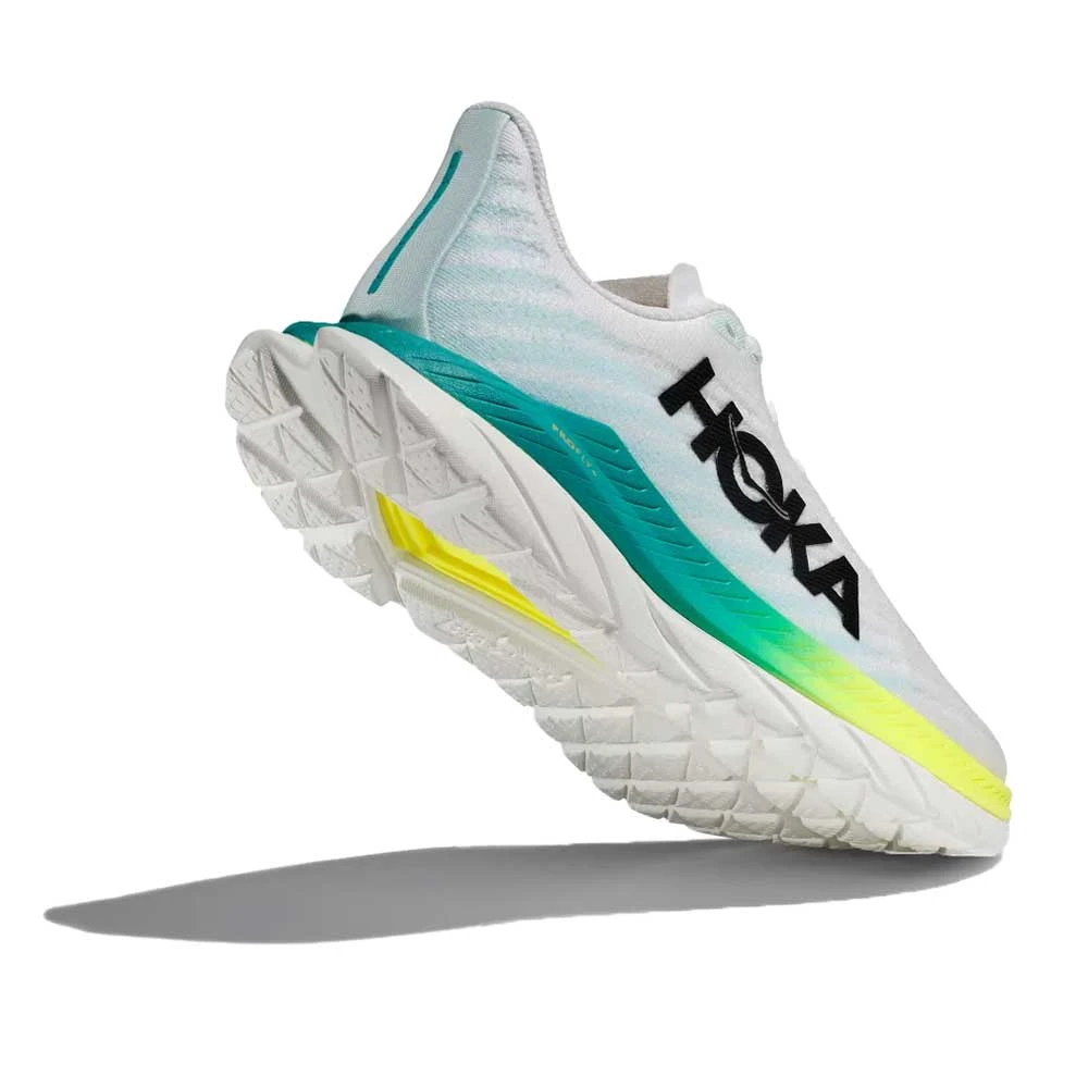 Hoka Men's Mach 5 Running Shoe - White/Blue Glass - Regular (D) - Image 3