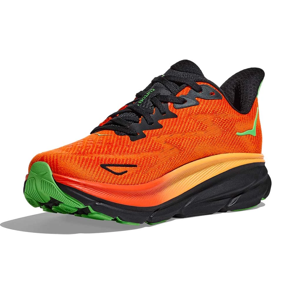 Hoka Men's Clifton 9 Running Shoe- Flame/Vibrant Orange - Regular (D) - Image 4