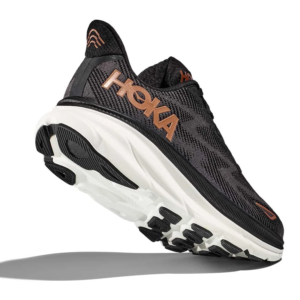 Hoka Women's Clifton 9 Running Shoe - Black/Copper - Wide (D) - Image 5
