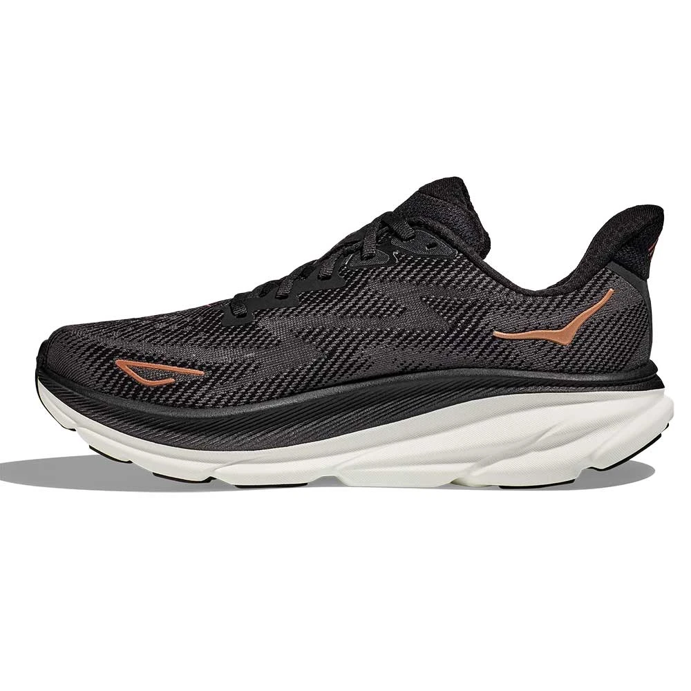 Hoka Women's Clifton 9 Running Shoe - Black/Copper - Wide (D) - Image 4