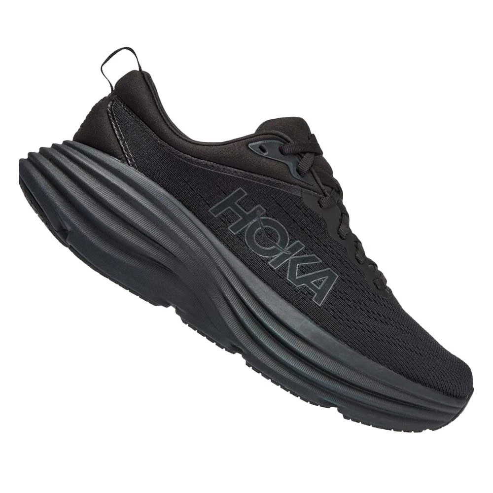 Hoka Men's Bondi 8 Running Shoe - Black/Black - Regular (D) - Image 2