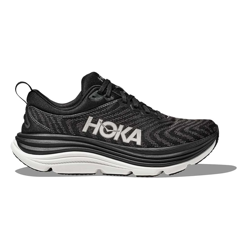 Hoka Men's Gaviota 5 Running Shoe - Black/White - Wide (2E)
