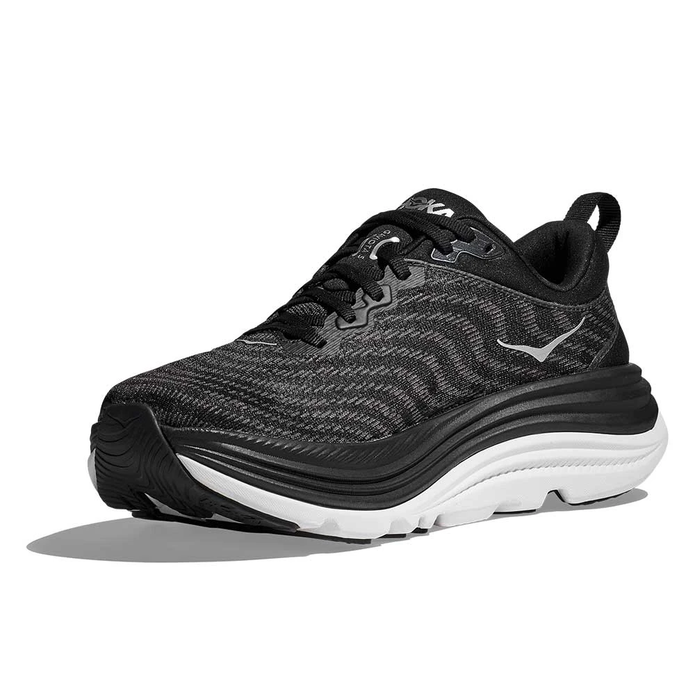 Hoka Men's Gaviota 5 Running Shoe - Black/White - Wide (2E) - Image 3