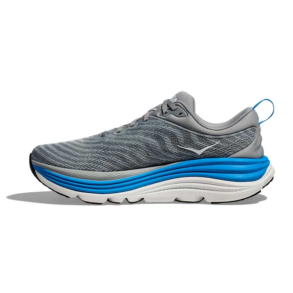 Hoka Men's Gaviota 5 Running Shoe - Limestone/Diva Blue - Regular (D) - Image 3
