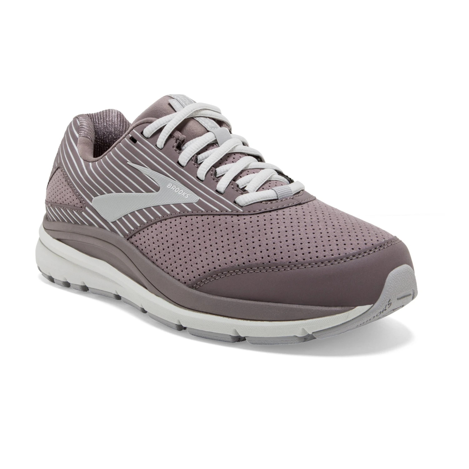 BROOKS Women's Addiction Walker Suede Walking Shoe - Shark/Alloy/Oyster - Wide (D) - Image 3