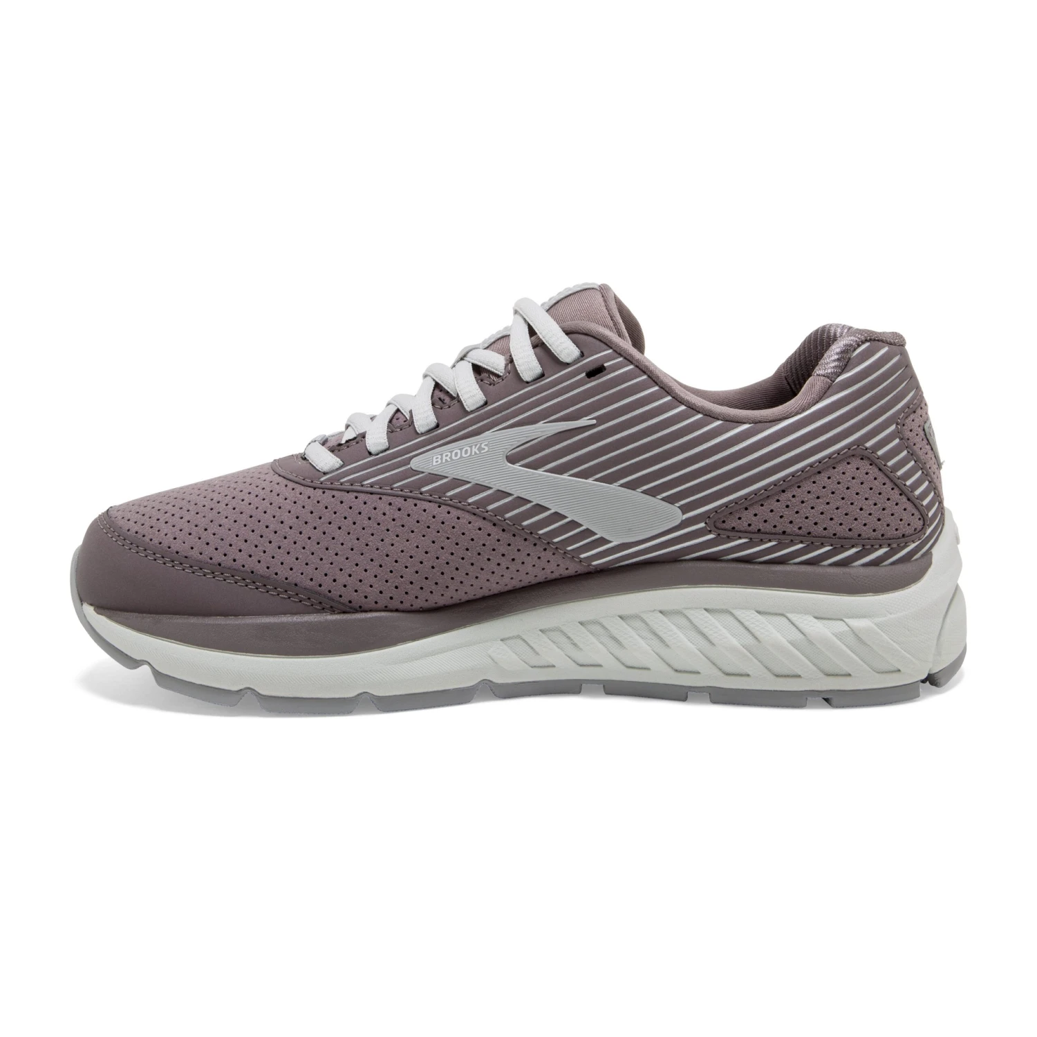 BROOKS Women's Addiction Walker Suede Walking Shoe - Shark/Alloy/Oyster - Wide (D) - Image 2