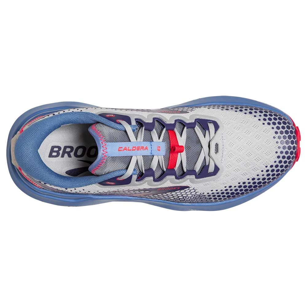 BROOKS Women's Caldera 6 Trail Running Shoe- Oyster/Blissful Blue/Pink - Regular (B) - Image 5