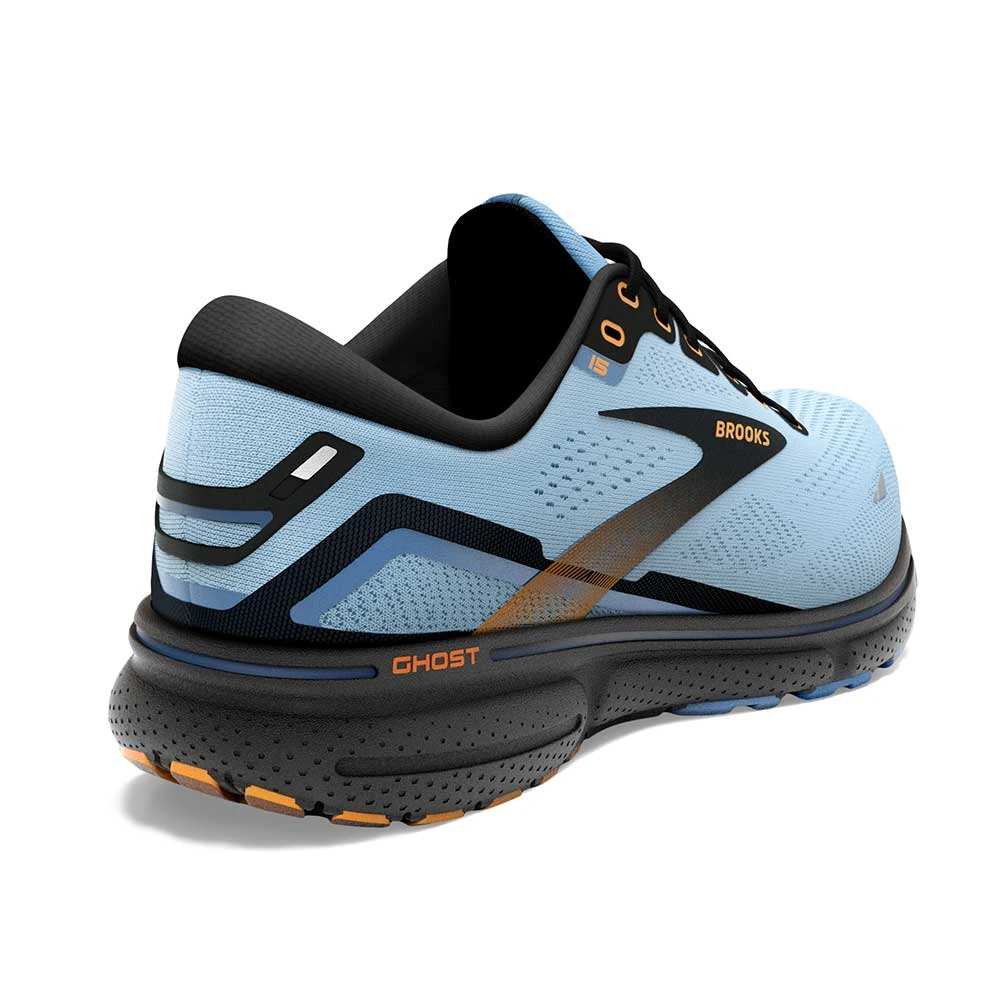 BROOKS Women's Ghost 15 Running Shoe- Light Blue/Black/Yellow - Regular (B) - Image 3