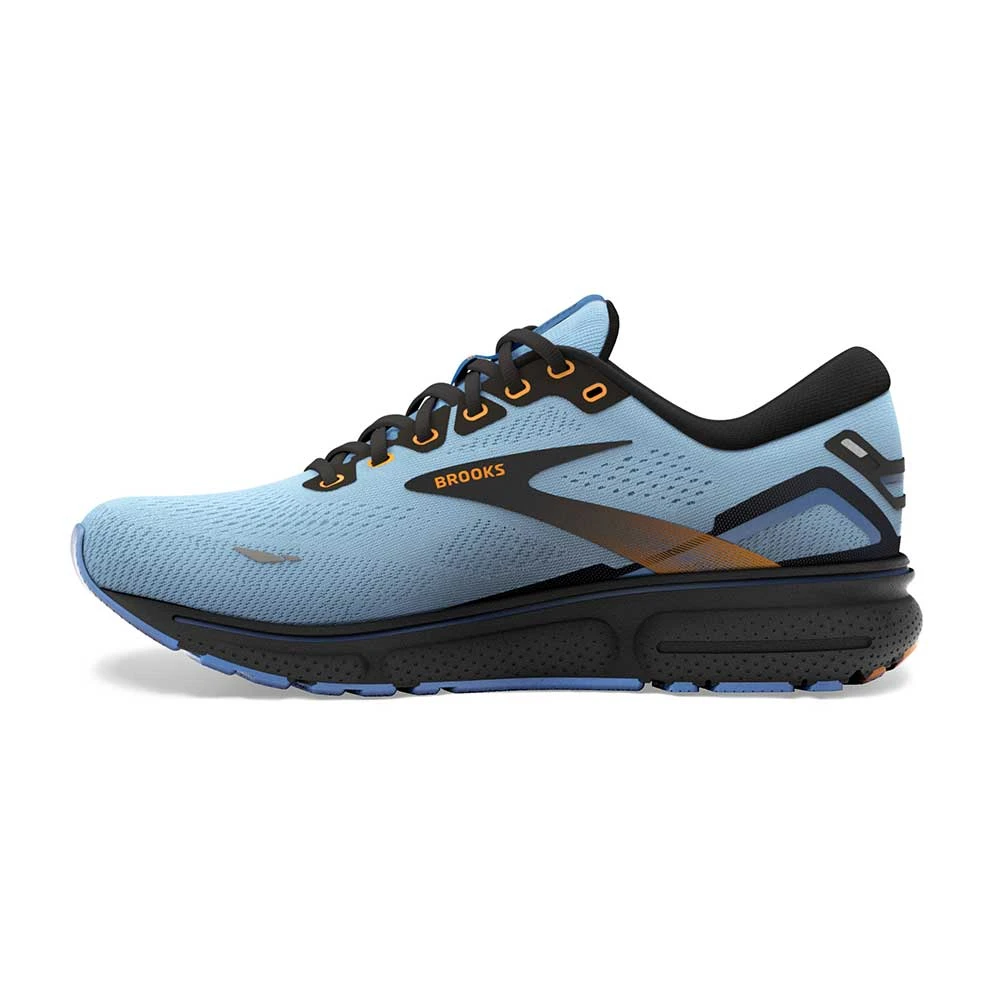 BROOKS Women's Ghost 15 Running Shoe- Light Blue/Black/Yellow - Regular (B) - Image 2