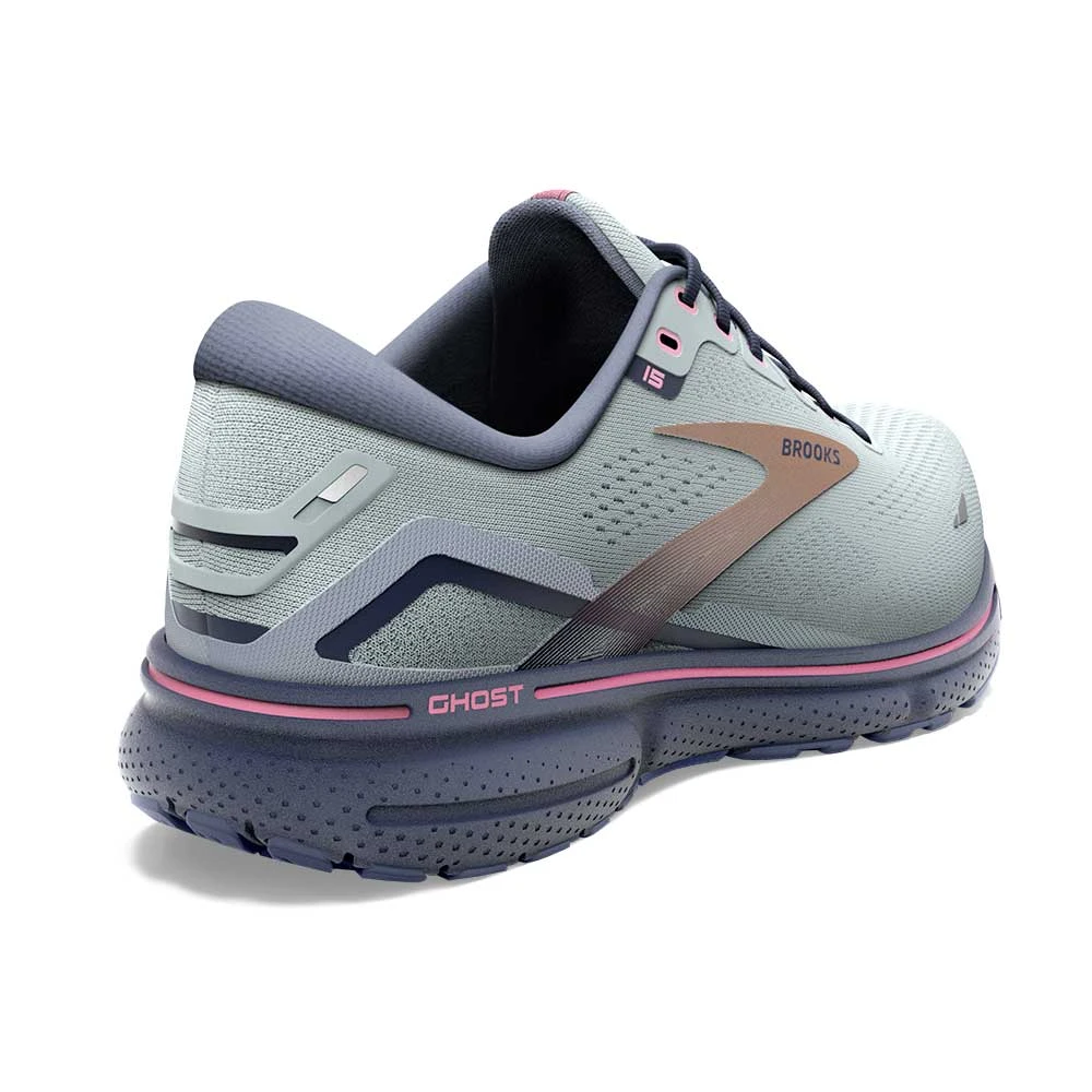 BROOKS Women's Ghost 15 Running Shoe - Spa Blue/Neo Pink/ Copper- Regular (B) - Image 4