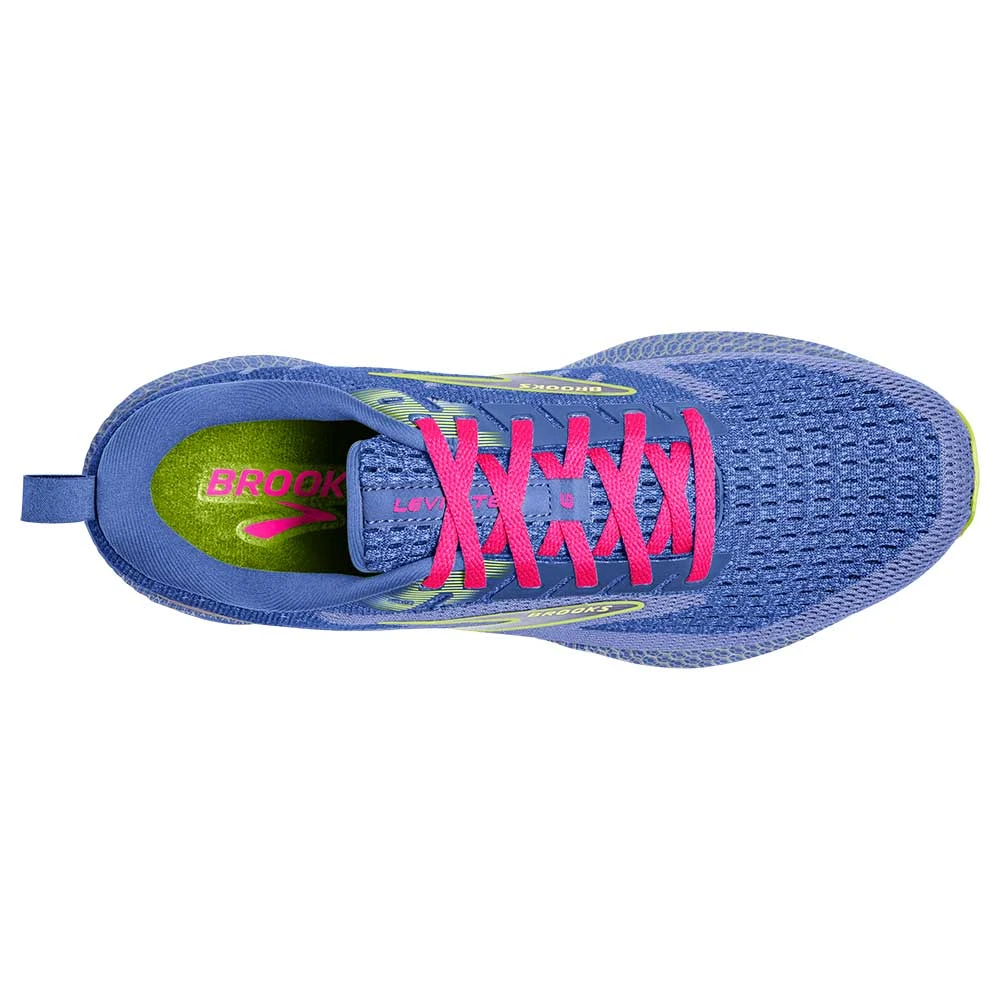 BROOKS Women's Levitate 6 Running Shoe- Purple/Pink- Regular (B) - Image 3