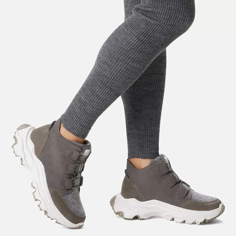 Sorel Women's Kinetic Breakthru Caribou WP Boot- Quarry- Regular (B) - Image 4