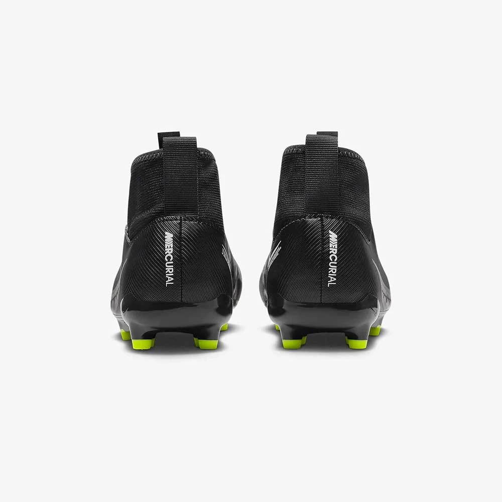 Nike Youth Zoom Mercurial Superfly 9 Academy FG Soccer Shoe/MG - Black/Dk Smoke - Image 6