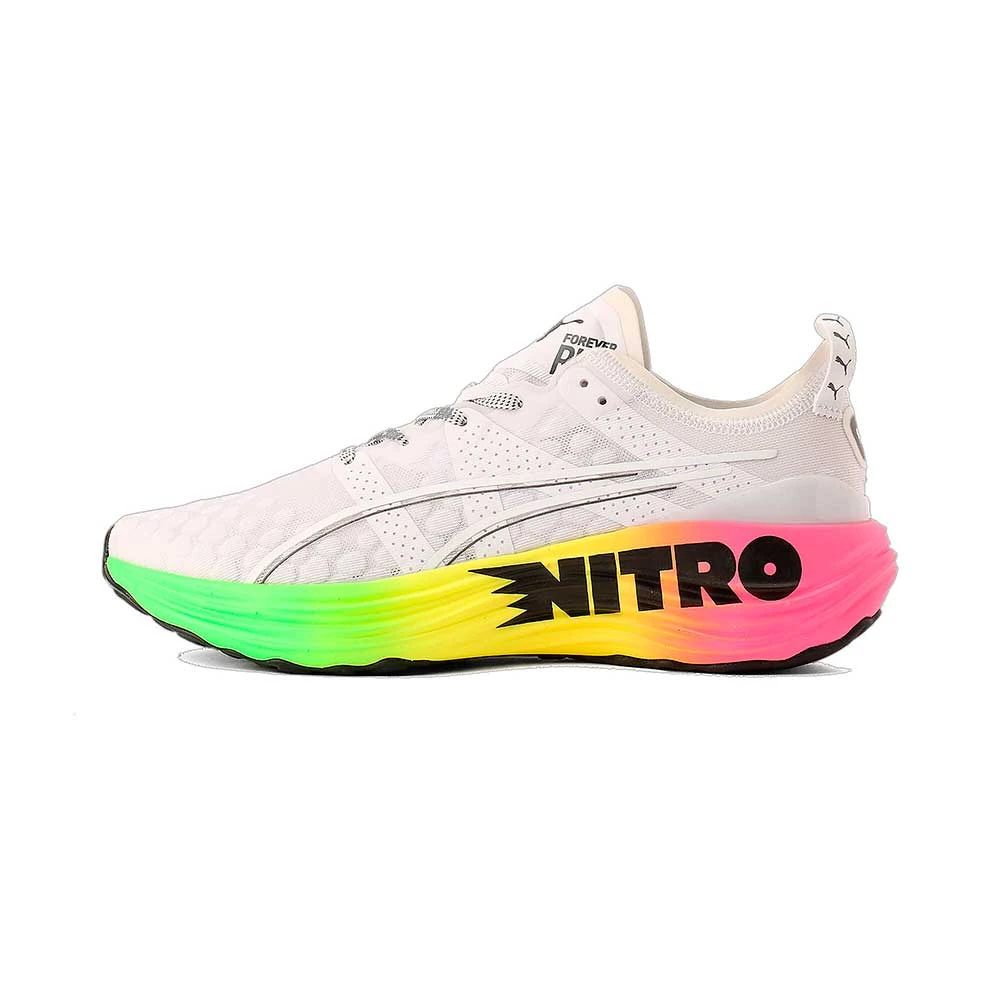 Men's Foreverrun Nitro Futrograde Running Shoe- Puma White/Green Gecko- Regular (D) - Image 2