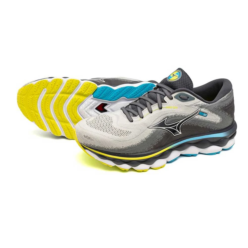 Mizuno Men's Wave Sky 7 Running Shoe - Pearl Blue/White - Regular (D) - Image 6