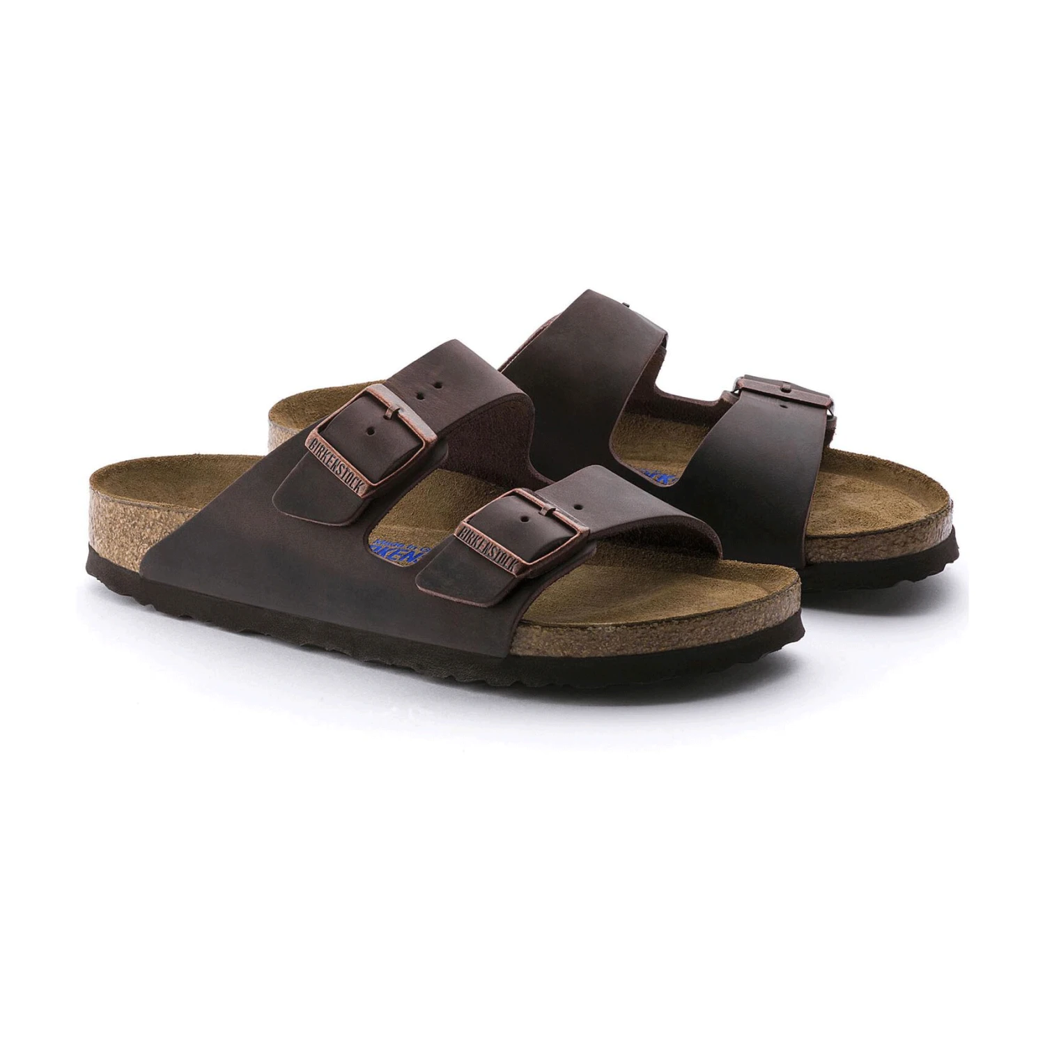Birkenstock Arizona Soft Footbed Habana Dark Brown Oiled Leather Sandal- Regular/Wide - Image 2