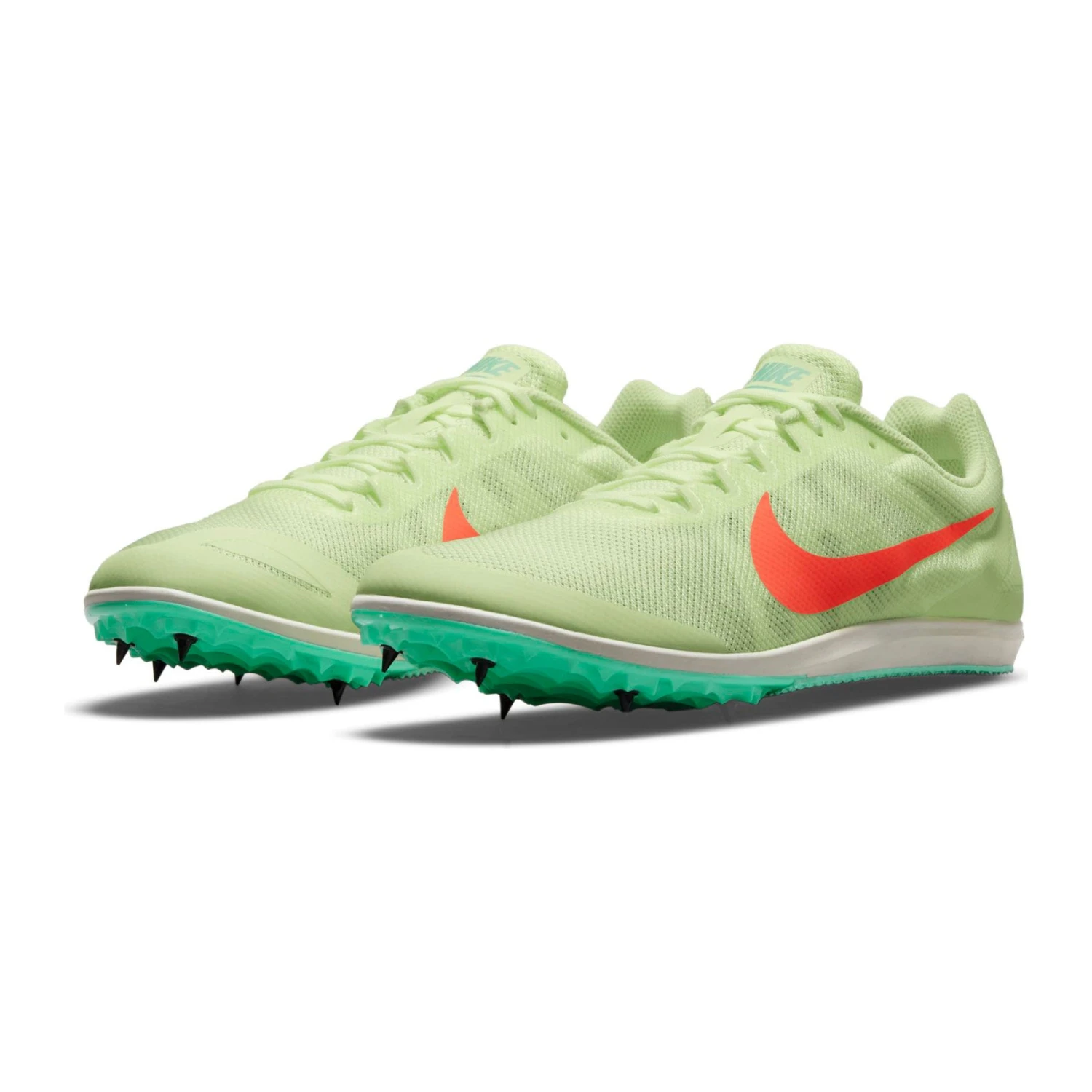 Nike Unisex Zoom Rival D Track Spike - Barely Volt/Hyper Orange/Dynamic Turq - Regular (D) - Image 4