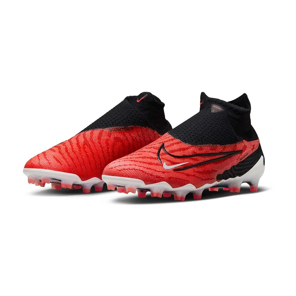 Nike Gripknit Phantom GX Elite Dynamic Fit FG Soccer Cleat - Bright Crimson/Black-White- Regular (D) - Image 2
