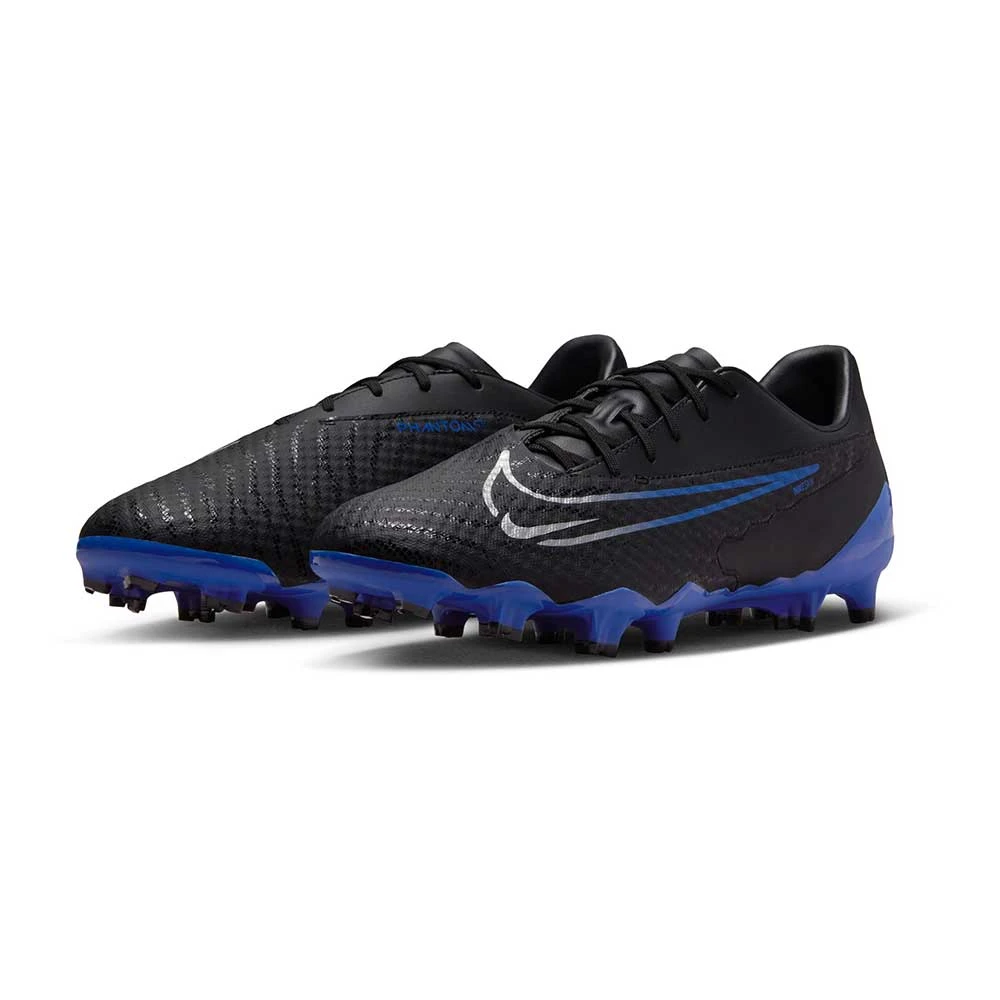 Nike Phantom GX Academy MG Soccer Cleat - Black/Chrome-Hyper Royal- Regular (D) - Image 2
