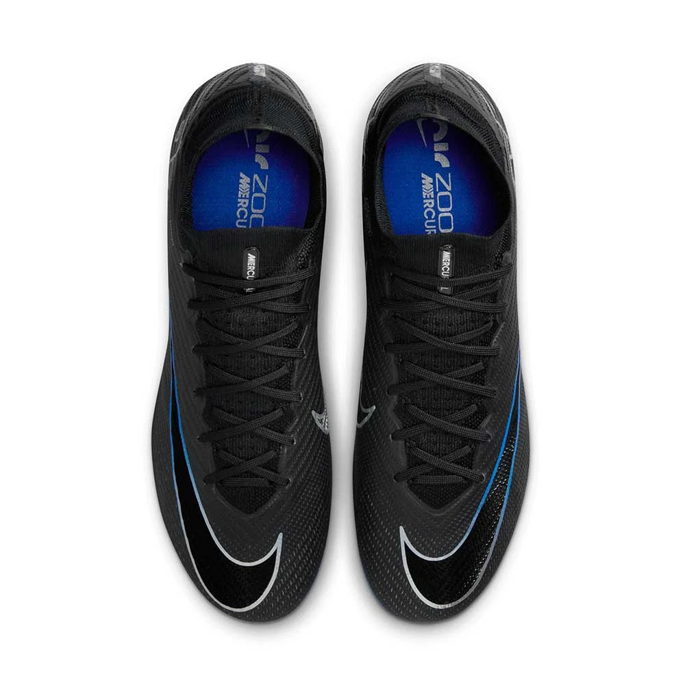 Nike Zoom Mercurial Superfly 9 Elite FG Soccer Cleat - Black/Chrome-Hyper Royal- Regular (D) - Image 4