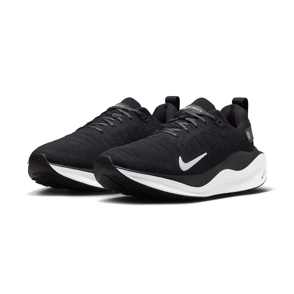 Men's Nike React Infinity Run Flyknit 4 Running Shoe - Black/White-Dark Grey- Regular (D) - Image 2