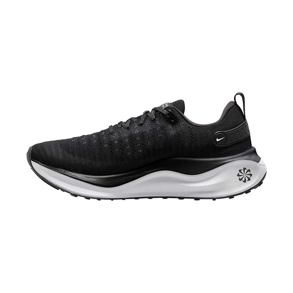 Men's Nike React Infinity Run Flyknit 4 Running Shoe - Black/White-Dark Grey- Regular (D) - Image 3
