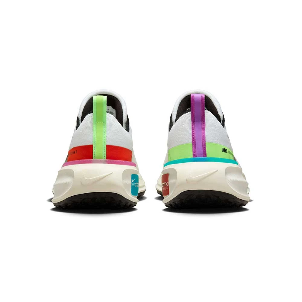 Men's Nike Invincible Run Flyknit 3 SE Running Shoe- White/Black-Lime Blast-Blue Lightning- Regular (D) - Image 4