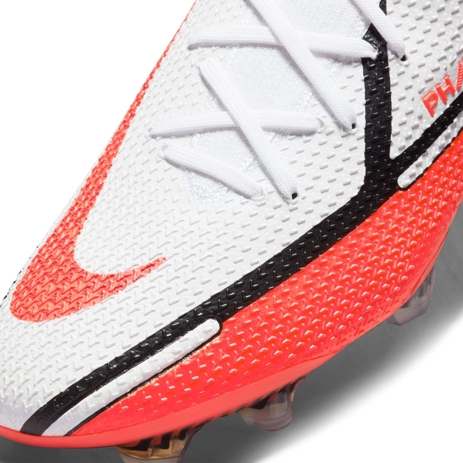 Nike Unisex Phantom GT2 Elite Dynamic Fit FG Soccer Shoes - White/Bright Crimson/Volt - Regular (D) - Image 7