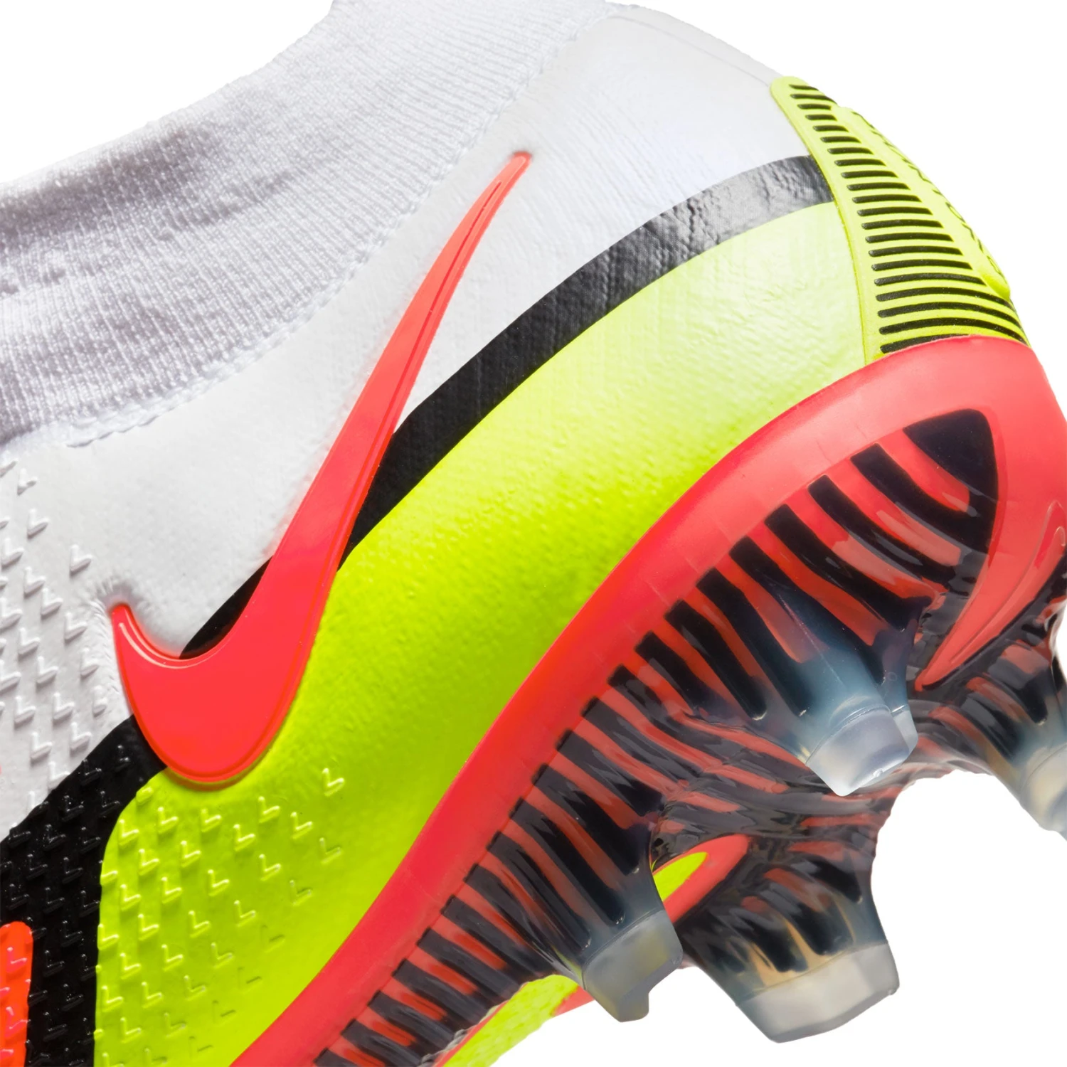 Nike Unisex Phantom GT2 Elite Dynamic Fit FG Soccer Shoes - White/Bright Crimson/Volt - Regular (D) - Image 8