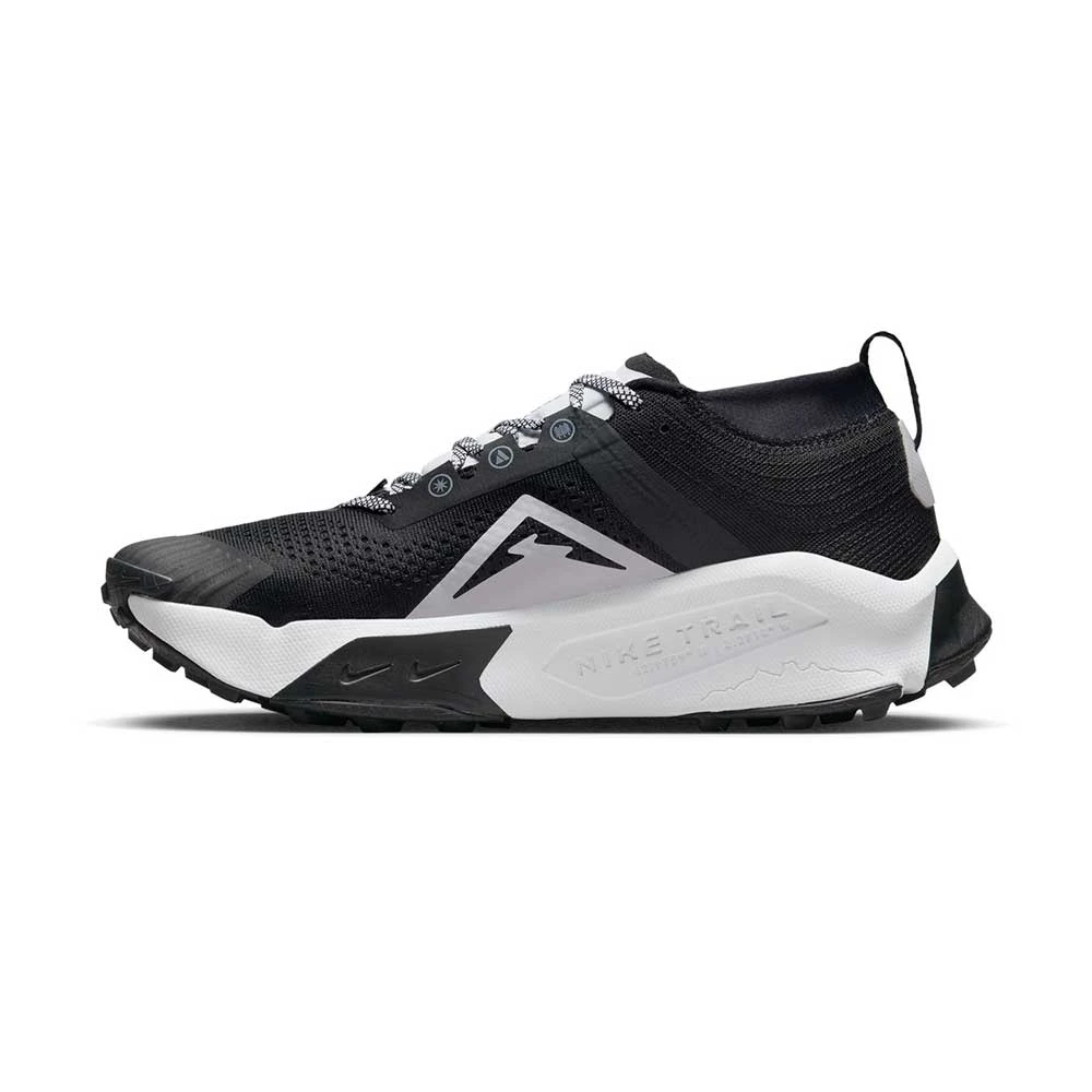 Nike Men's ZoomX Zegama Trail Shoe - Black/White - Regular (D) - Image 3