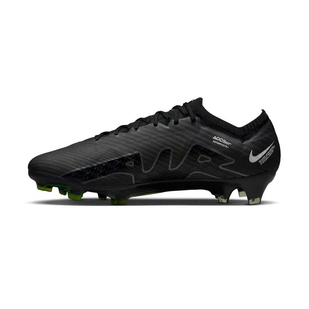 Unisex Nike Zoom Vapor 15 Elite FG Soccer Shoe - Black/Dk Smoke/Summit White - Image 2